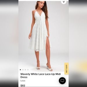 Lulus Waverly White Lace Midi Dress